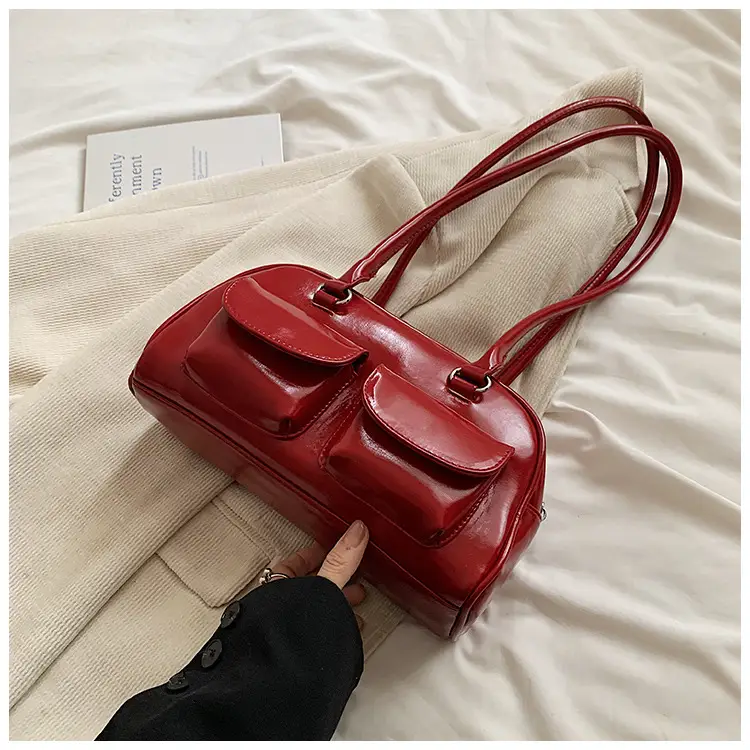 Red Pearl Bow Shoulder Bag for Women — feature 34