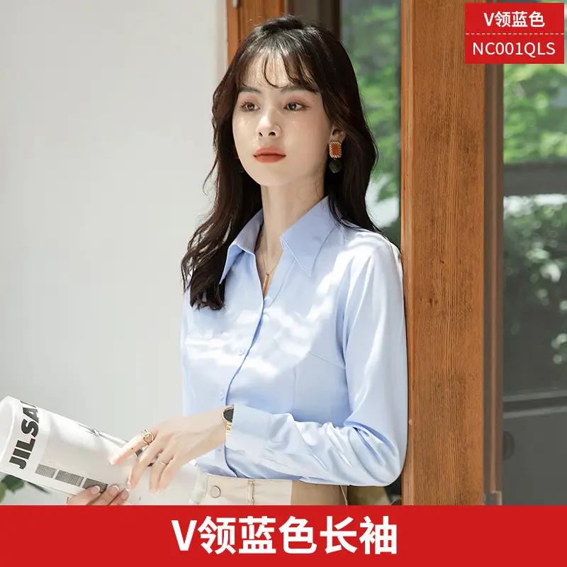 2024 New Women's Short-sleeved White Shirt Professional Dress Long-sleeved Work Clothes Summer Shirt Top