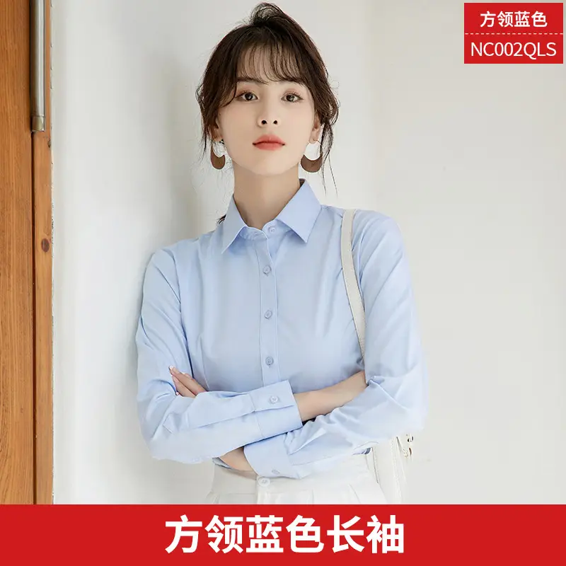 2024 New Women's Short-sleeved White Shirt Professional Dress Long-sleeved Work Clothes Summer Shirt Top