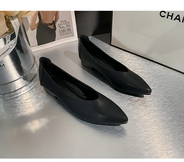 Women's Work Shoes, Black, Flat, Soft Sole, Soft Leather, Professional Interview, Work Attire, Not Tiring for Feet, Comfortable for Long Standing, Women's Flats — feature 13