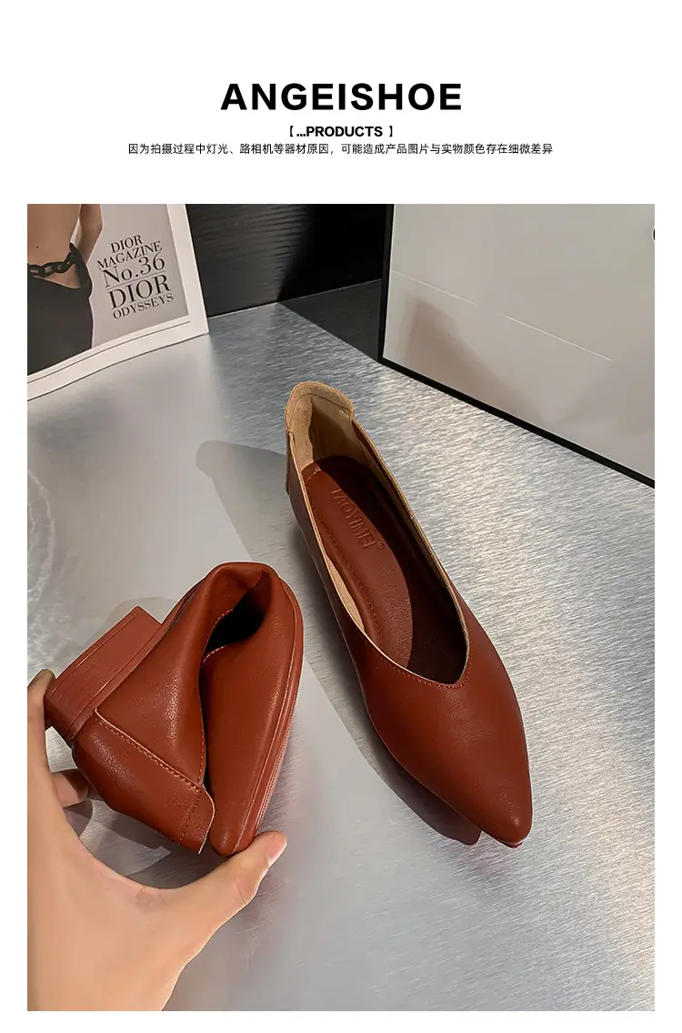 Women's Work Shoes, Black, Flat, Soft Sole, Soft Leather, Professional Interview, Work Attire, Not Tiring for Feet, Comfortable for Long Standing, Women's Flats — feature 2