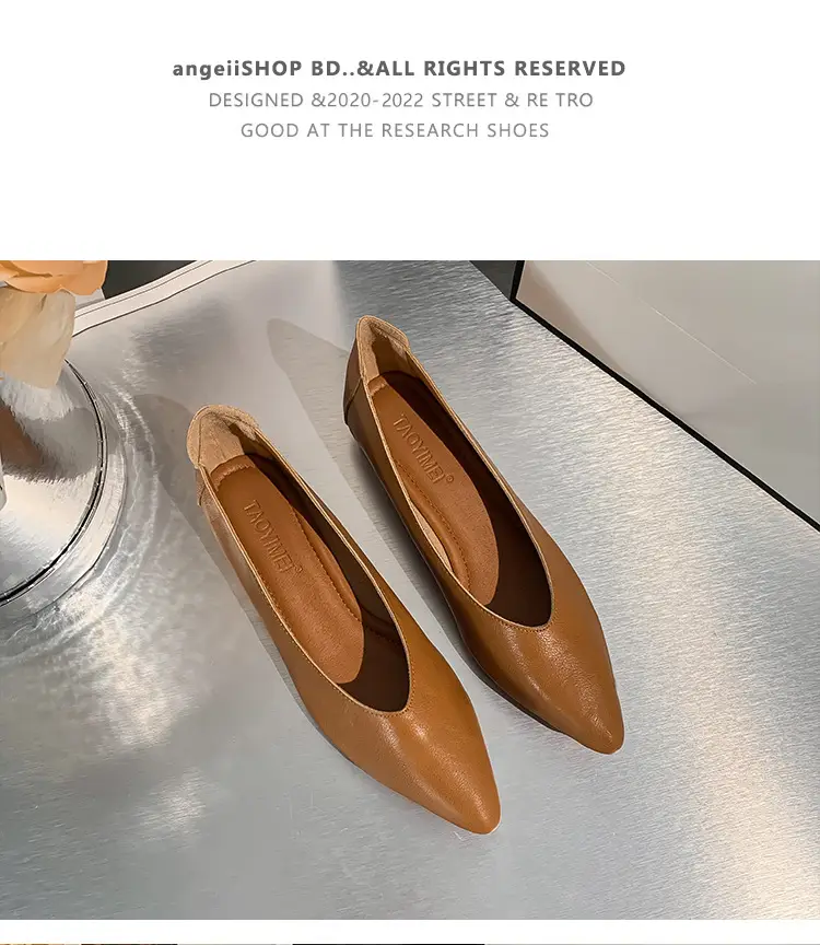 Women's Work Shoes, Black, Flat, Soft Sole, Soft Leather, Professional Interview, Work Attire, Not Tiring for Feet, Comfortable for Long Standing, Women's Flats — feature 22