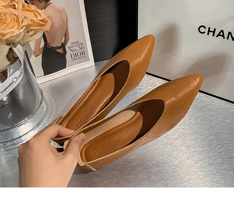 Women's Work Shoes, Black, Flat, Soft Sole, Soft Leather, Professional Interview, Work Attire, Not Tiring for Feet, Comfortable for Long Standing, Women's Flats — feature 23