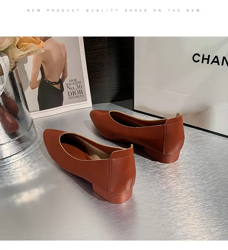 Women's Work Shoes, Black, Flat, Soft Sole, Soft Leather, Professional Interview, Work Attire, Not Tiring for Feet, Comfortable for Long Standing, Women's Flats — feature 24