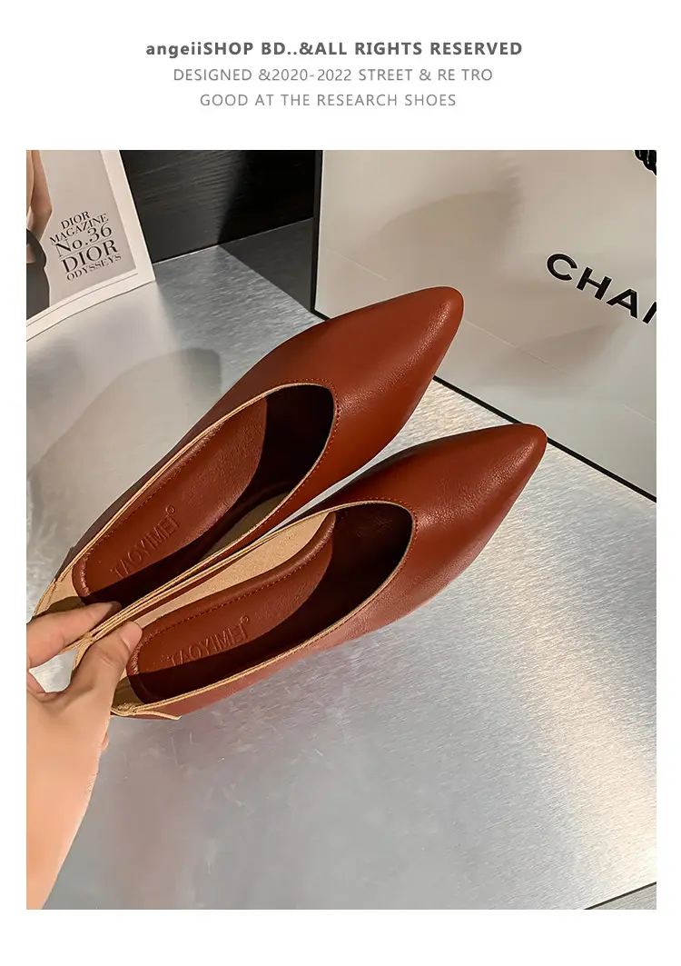Women's Work Shoes, Black, Flat, Soft Sole, Soft Leather, Professional Interview, Work Attire, Not Tiring for Feet, Comfortable for Long Standing, Women's Flats — feature 3