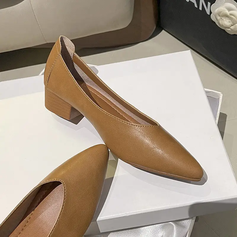 Women's Work Shoes, Black, Flat, Soft Sole, Soft Leather, Professional Interview, Work Attire, Not Tiring for Feet, Comfortable for Long Standing, Women's Flats - Image 8