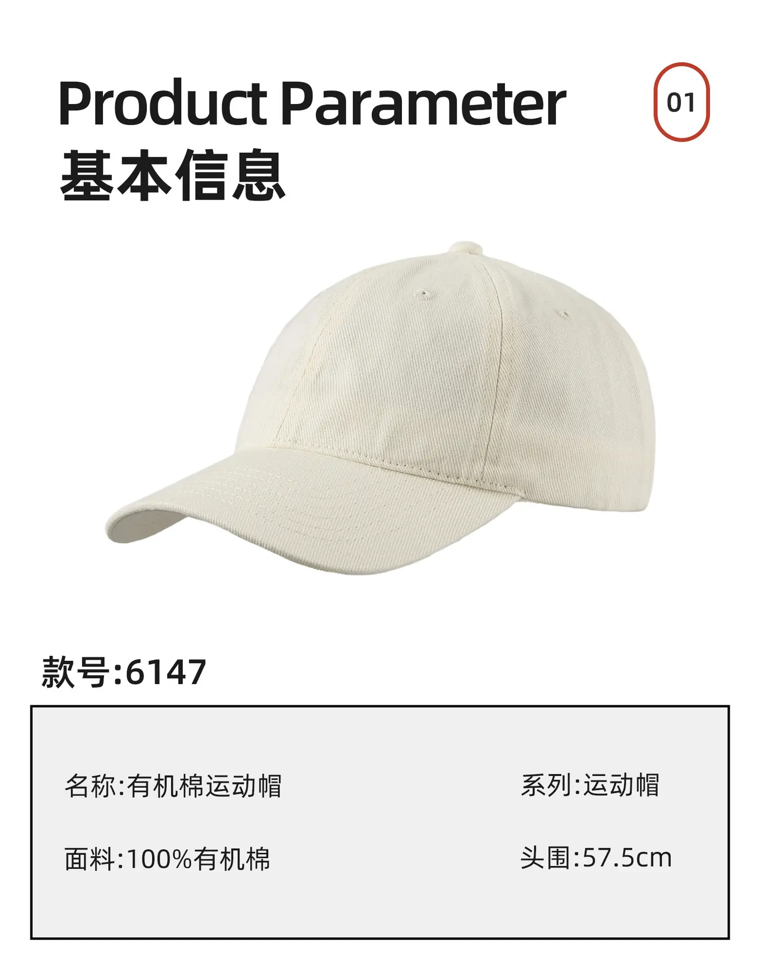 Organic Cotton Baseball Cap Rust Color with Logo — feature 3