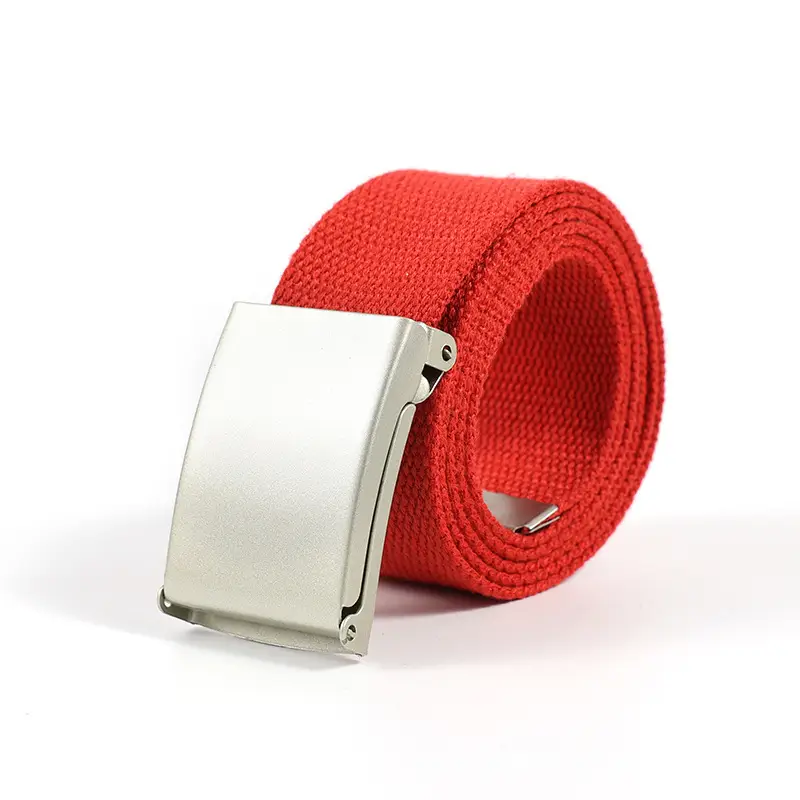 Men's Brown Woven Belt with Silver Buckle - Image 3