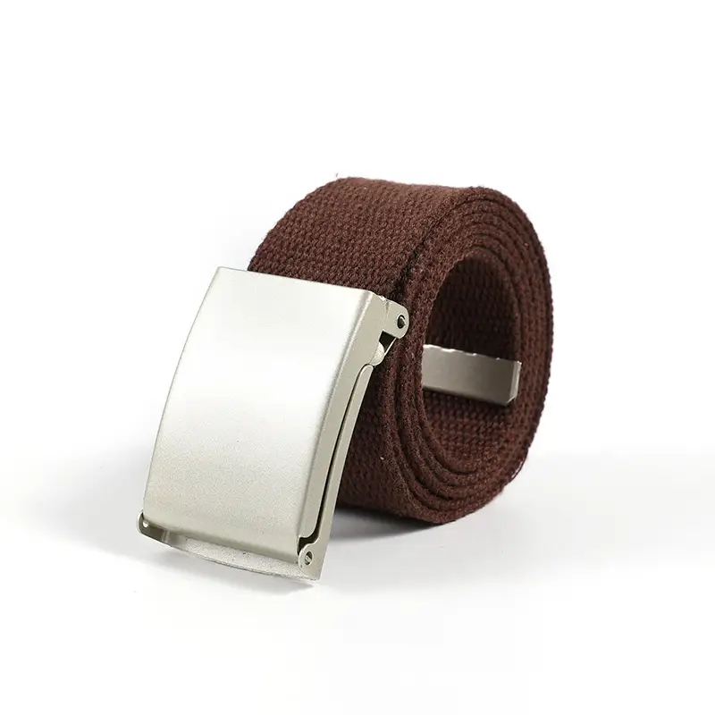 Men's Brown Woven Belt with Silver Buckle - Image 22