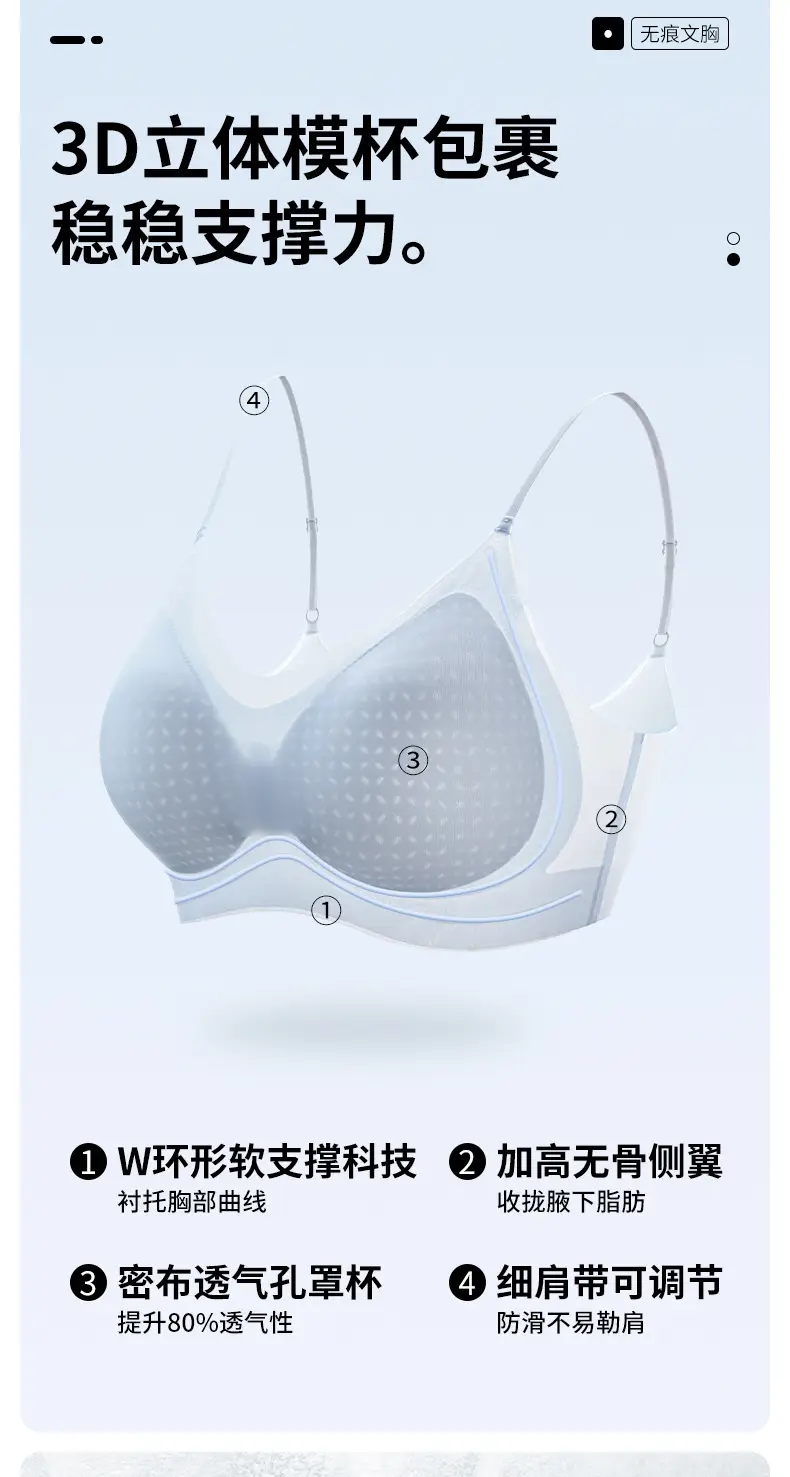 Seamless Breathable Camisole with No Underwire, Designed to Enhance Small Busts, Gather Large Busts, Prevent Sagging, and Provide a Seamless Gathering Effect for Women — feature 4