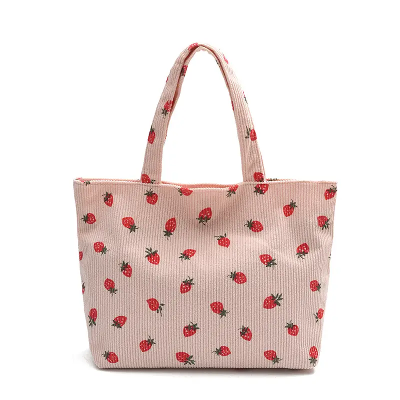 Women's Strawberry Flannel Tote Bag 2024 - Image 9