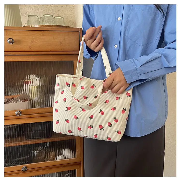 Women's Strawberry Flannel Tote Bag 2024 — feature 12