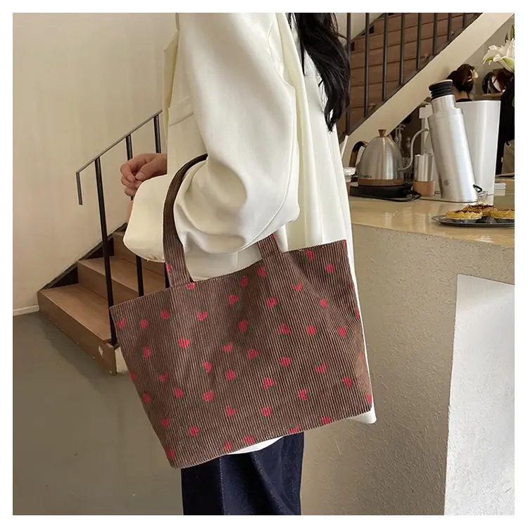 Women's Strawberry Flannel Tote Bag 2024 — feature 15