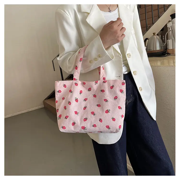 Women's Strawberry Flannel Tote Bag 2024 — feature 17