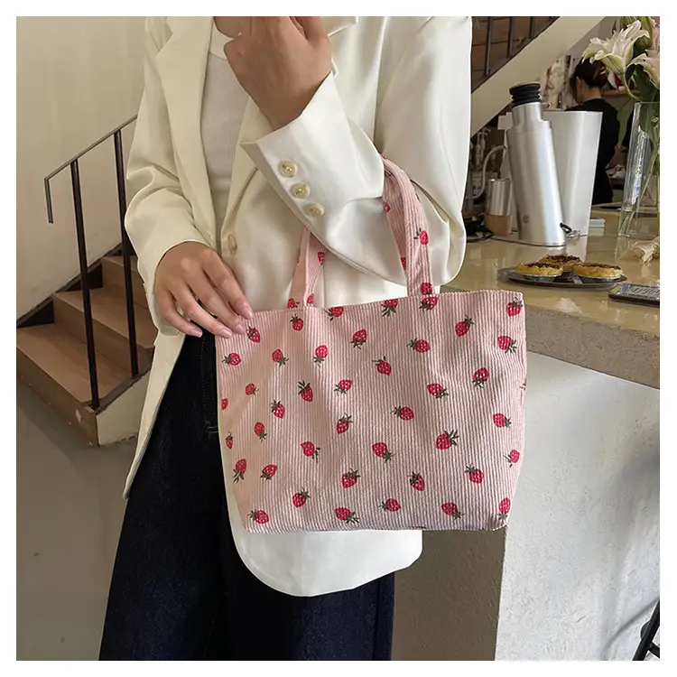 Women's Strawberry Flannel Tote Bag 2024 — feature 19