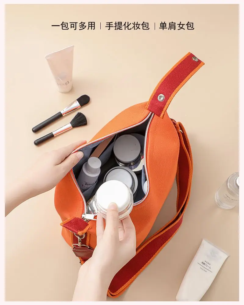 White Canvas One Shoulder Crossbody Bag for Women — feature 10