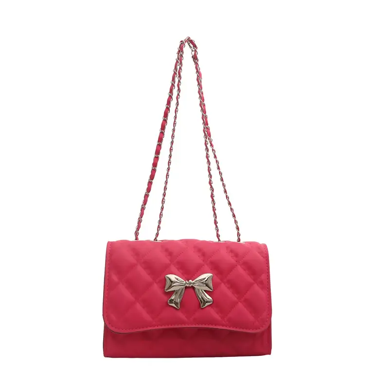 Pink Rhombic Chain Shoulder Bag for Women 2024 - Image 10