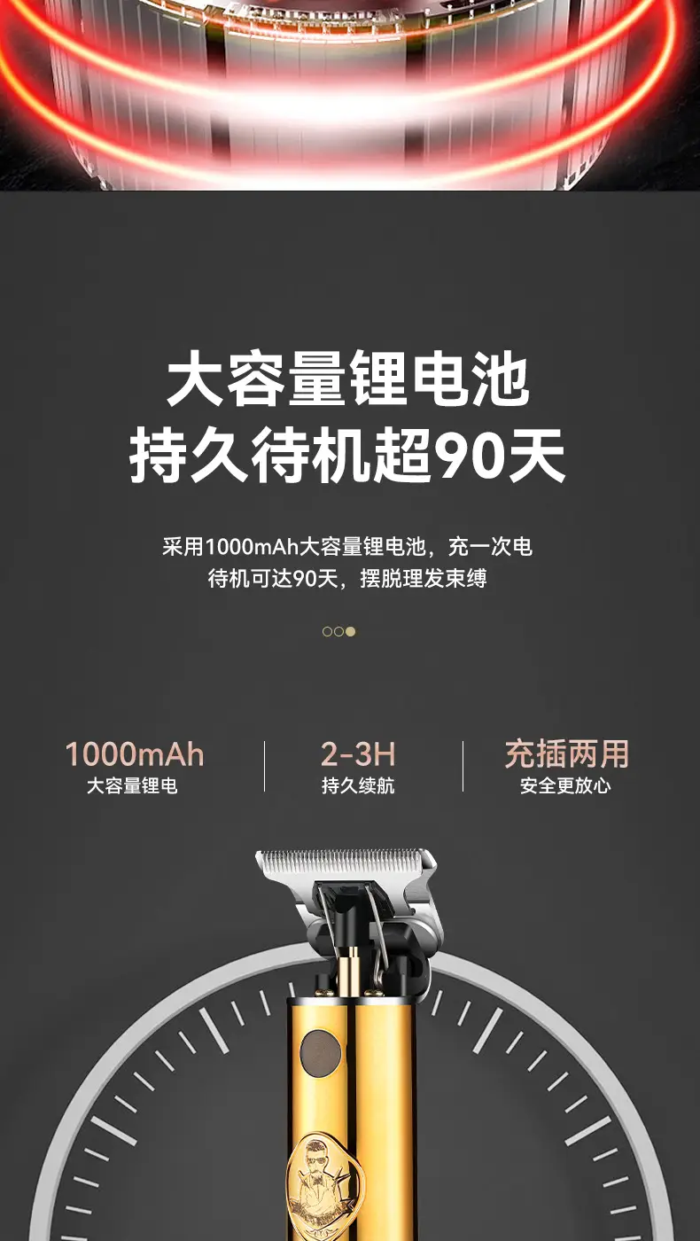 Digital Display Hair Clipper Trimmer for Barbers & Home Use — feature 7