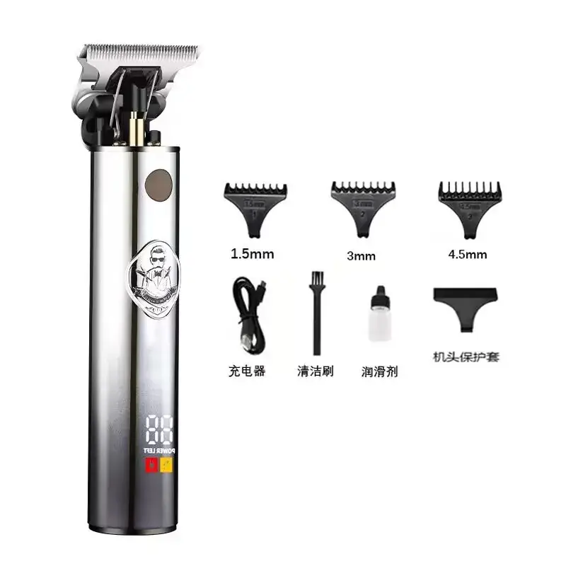 Digital Display Hair Clipper Trimmer for Barbers & Home Use - Image 2