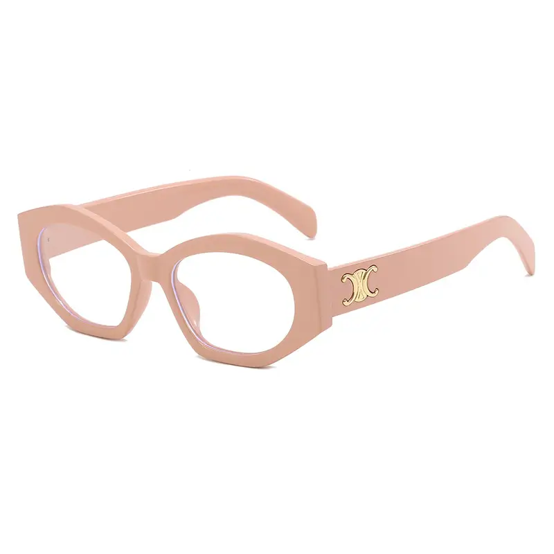 Women's Black Slim Sunglasses with Gold Logo