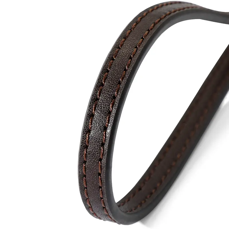 Genuine Leather Crossbody Strap with Gold Clasp