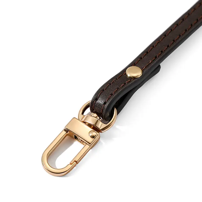 Genuine Leather Crossbody Strap with Gold Clasp