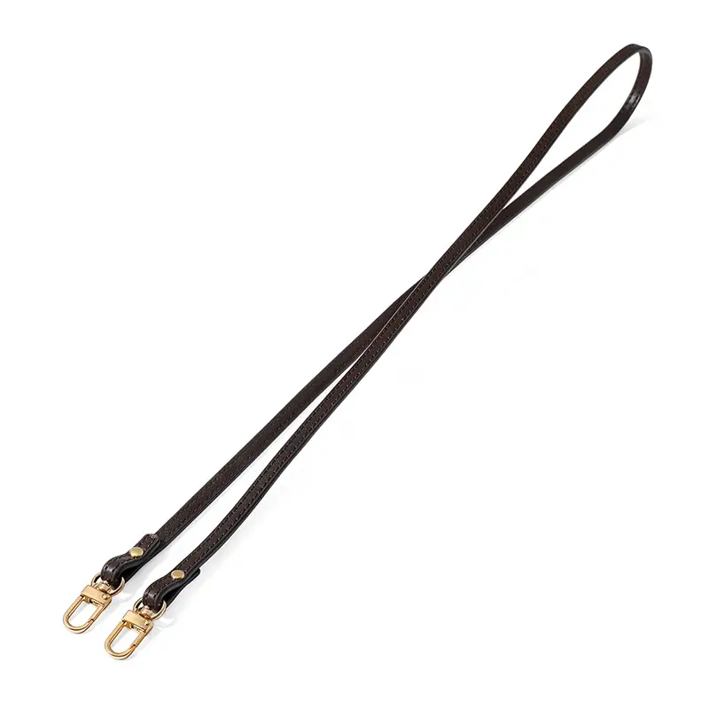 Genuine Leather Crossbody Strap with Gold Clasp