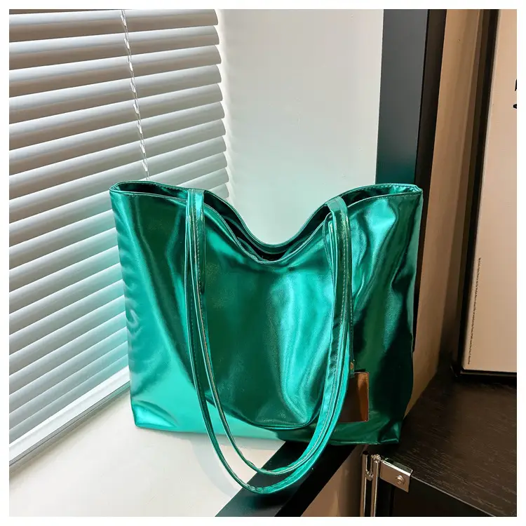 Gold Laser Shoulder Tote Bag Large Capacity 2024