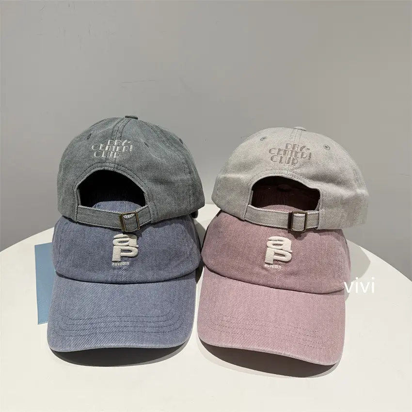 Vintage Washed Baseball Caps Grey Pink for Men Women - Image 6