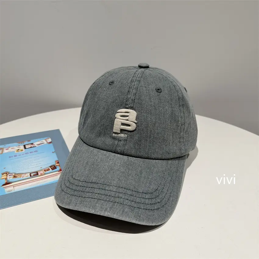 Vintage Washed Baseball Caps Grey Pink for Men Women - Image 4