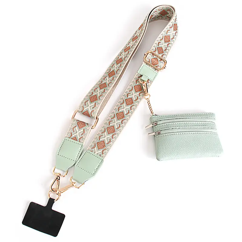 Women's Navy Blue Crossbody Phone Strap with Matching Small Bag - Image 14