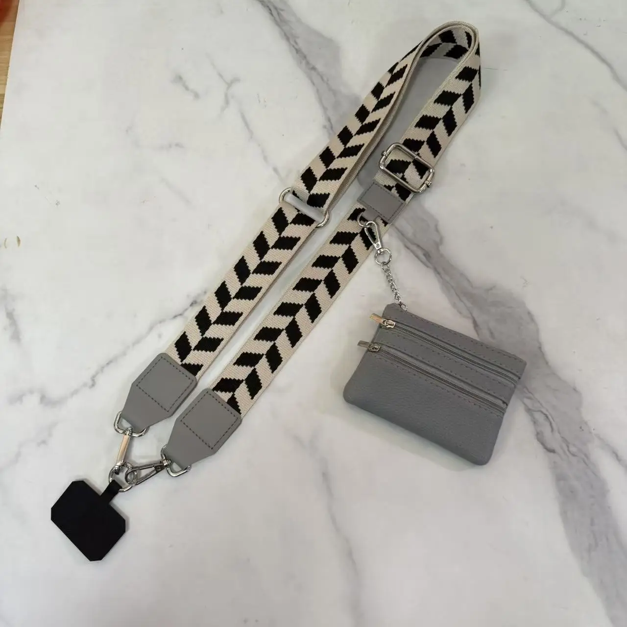 Women's Navy Blue Crossbody Phone Strap with Matching Small Bag - Image 12