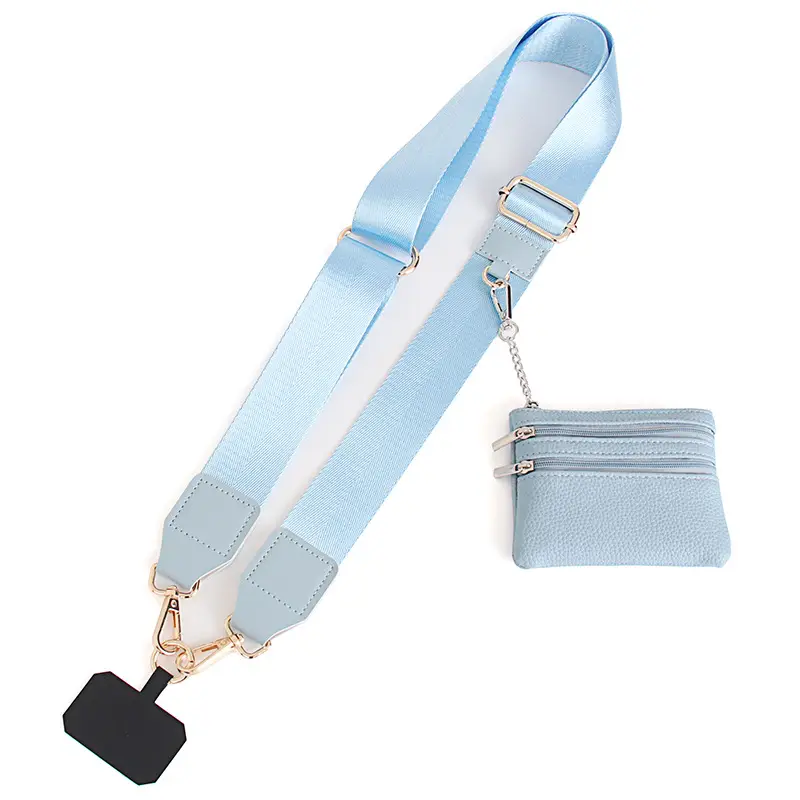 Women's Navy Blue Crossbody Phone Strap with Matching Small Bag - Image 8