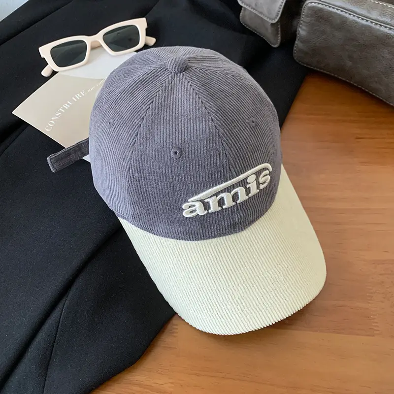 Women's Grey Beige Jersey Baseball Cap with "GIRF" Embroidery - Image 3