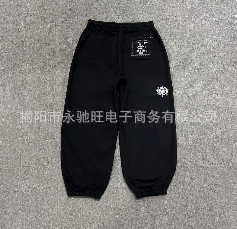 American Retro Printed Sweatpants Black Blue Brown White — feature 16