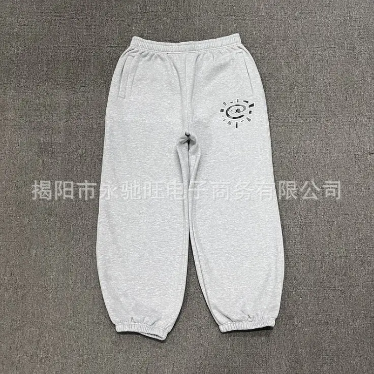 American Retro Printed Sweatpants Black Blue Brown White — feature 17