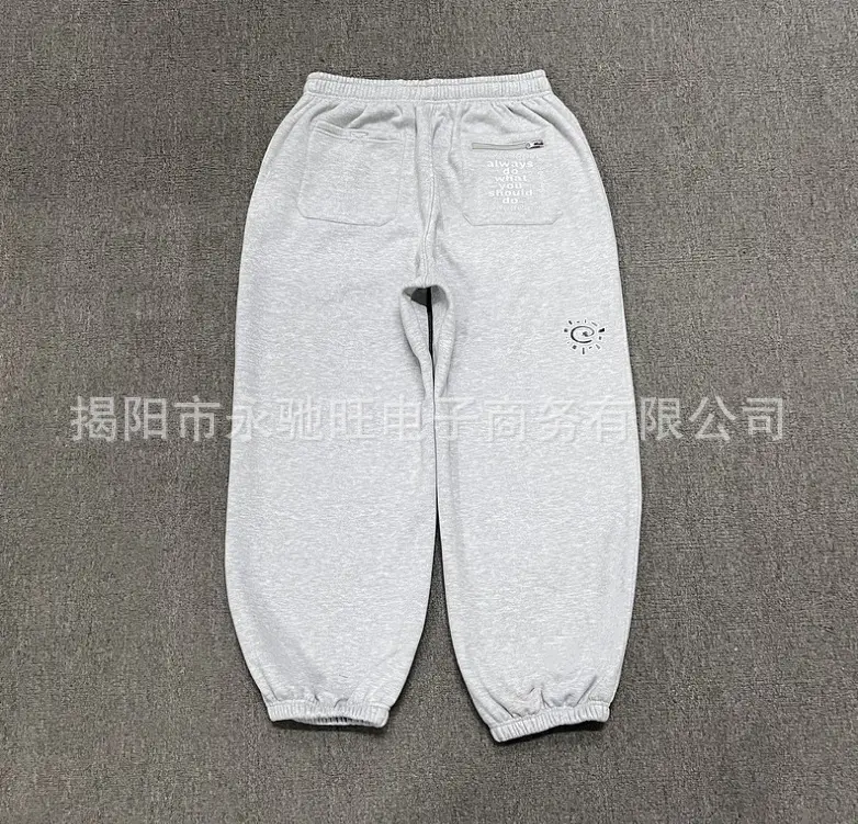 American Retro Printed Sweatpants Black Blue Brown White — feature 18