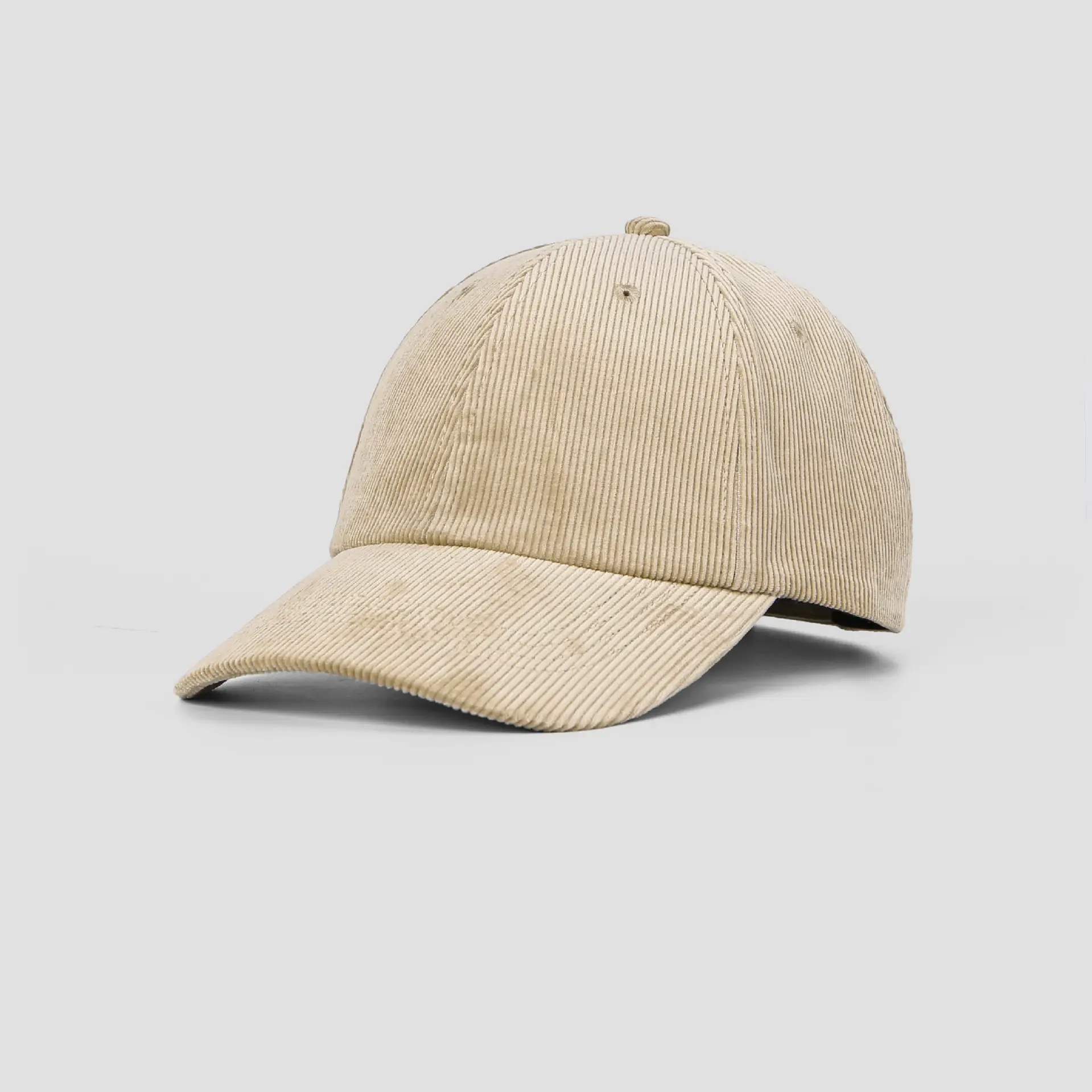 Beige Logo Embroidered Baseball Cap for Men - Image 6