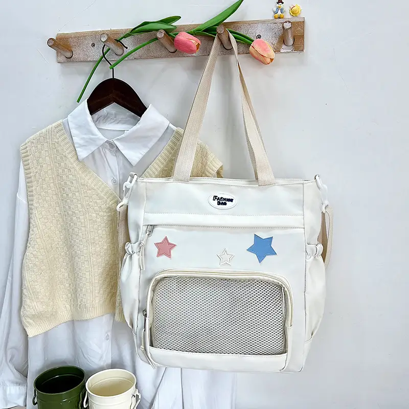 2024 Spring White Star Backpack for Women - Image 3