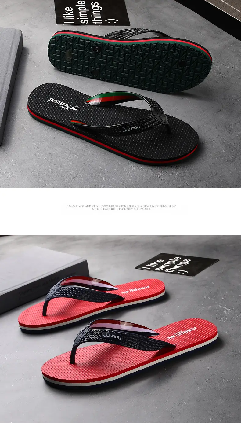 Men's Flip-Flops 2022 New Summer Fashionable Outdoor Casual Distinctive Korean Style Fashionable Beach Outdoor Men's Sandals and Slippers — feature 7