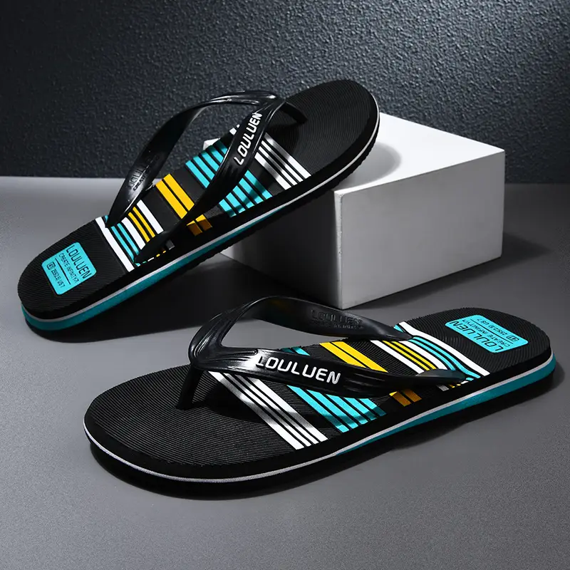 Men's Flip-Flops 2022 New Summer Fashionable Outdoor Casual Distinctive Korean Style Fashionable Beach Outdoor Men's Sandals and Slippers - Image 3