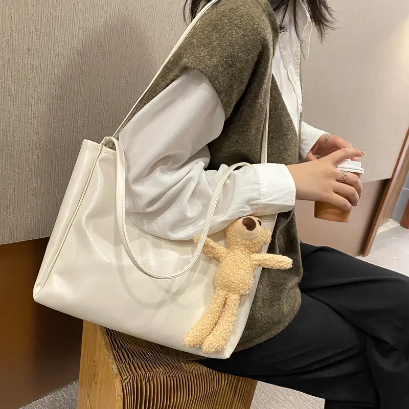 Black Korean Style Shoulder Bag Large Capacity - Image 8