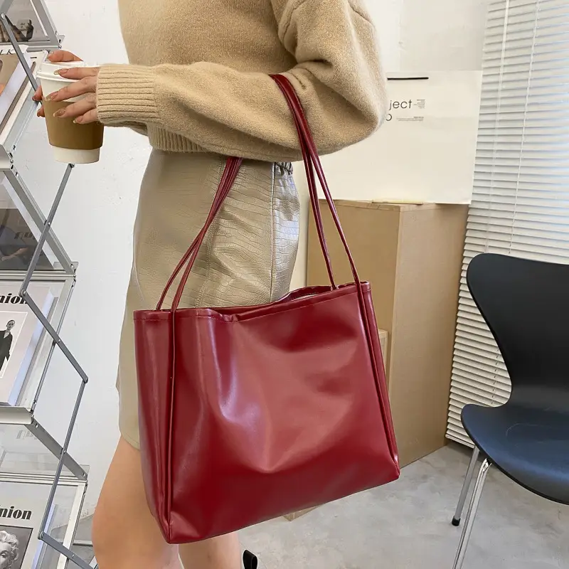 Black Korean Style Shoulder Bag Large Capacity - Image 9