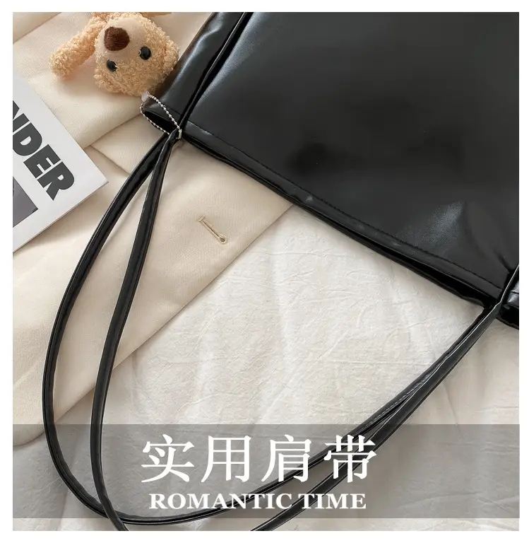 Black Korean Style Shoulder Bag Large Capacity — feature 1