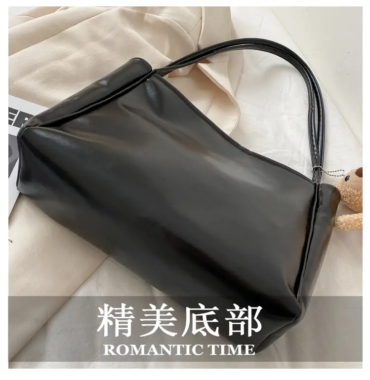 Black Korean Style Shoulder Bag Large Capacity — feature 2