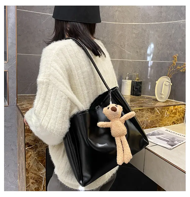 Black Korean Style Shoulder Bag Large Capacity — feature 34