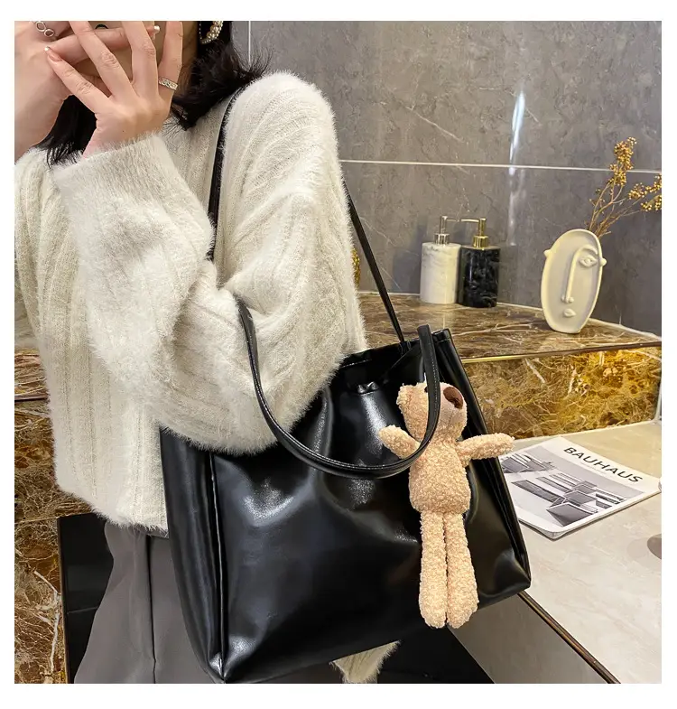 Black Korean Style Shoulder Bag Large Capacity — feature 36