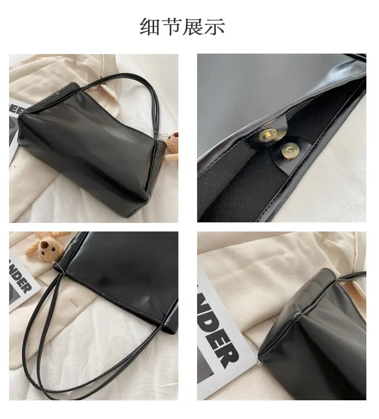 Black Korean Style Shoulder Bag Large Capacity — feature 39