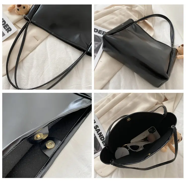 Black Korean Style Shoulder Bag Large Capacity — feature 4