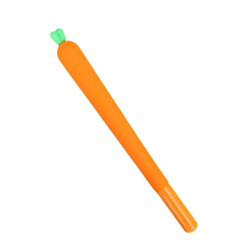 Cute Cartoon Simulation Radish Gel Pen High Color Value Student Stationery Creative Children's Holiday Gift Pen Black